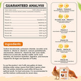 CanineGluca Chick’n Aid, 8 oz Essential Chicken Supplement, Ideal for Hydration, Immunity, Digestive Health. Enhanced with Poultry Vitamins, Electrolytes, and Probiotics, for Chickens, Ducks, Turkeys