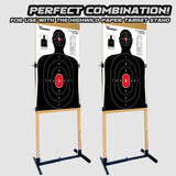 Highwild Shooting Range Silhouette Paper Target - 23X35 Inches - Suitable for Handguns, Rifles, Airguns, BB Guns (20 Pack, White & Black)