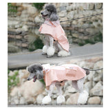 Dog Raincoat Waterproof, Adjustable Reflective Hooded Dog Rain Poncho with Leash Hole for Small Medium Large Dogs (Pink, Medium)