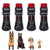 BINGPET Anti-Slip Dog Socks for Hardwood Floors,Injury Prevent Licking Dog Booties,Traction Control Paw Protector Dog Shoes for Hot Pavement with Reflective Straps for Small Medium Large Dogs