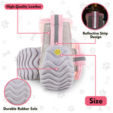 paatata Dog Shoes for Large Small Medium Dogs Knob Breathable Dog Boots & Paw Protectors Non-Slip Dog Shoes for Hot Pavement,Rain,Snowy Day Indoor Outdoor 4pcs (Pink, 4)