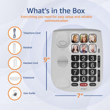 SMPL Big Button Phone for Seniors, Simple Corded Landline Home Telephone for Elderly, Handicap, Alzheimer’s, Dementia, Hearing & Vision Impaired 56010