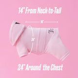Juicy Couture Hooded Pet Juicy Bling Velour Tracksuit Chest 24 inches for Small Dogs and Cats - Pink - M/L