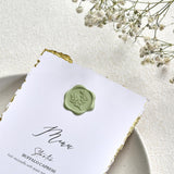 UNIQOOO Wax Seal Stickers - Eucalyptus Wedding Invitation Envelope Seal Stickers, 100 Pcs Self- Adhesive Sage Green Stickers, Perfect for Invitation, Christmas, Gift Wrapping, Party