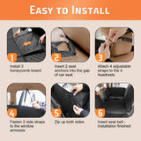 Gimars Holds 400lbs Hard Bottom Back Seat Extender for Dogs, 62x52'' Waterproof Dog Car Seat Cover for Back Seat, Back Seat Pet Cover Dog Hammock for Car SUV Truck with Nonslip Bottom Mesh Window
