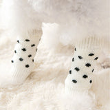 Pssopp Dog Leg Warmers Knitted, 4Pcs Winter Warm Socks Knitted Dog Leg Hock Protector Pet Elbow Protective Sleeve for Dogs