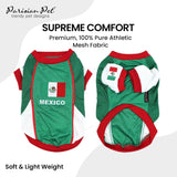 Parisian Dog Mexico Jersey - Breathable Mesh Puppy Football Jersey - Lightweight Stretch Sporty Dog Mexican Outfit - Summer Shirts for Large Dogs - Soccer Jersey for Dogs - Sportswear Pet Clothes