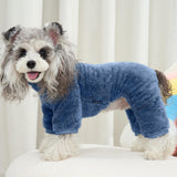 XPUDAC 3 Pack Dog Sweater, Dog Winter Clothes for Small Medium Dogs Girl Boys Fleece Pet Pajamas for Winter Christmas-2XL（Blue,Navy,Grey