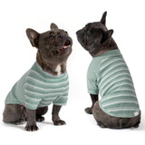 KYEESE 2Pack Waffle Dog Shirt with Sleeves, Lightweight Dog T Shirts for Small Medium Dogs Boy Girl, Breathable Pet Tee Shirts Soft Dogs Clothes for Daily Wear, Green+Striped, XL