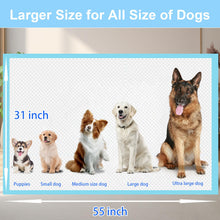 Load image into Gallery viewer, XXXXL Puppy Pee Pads for Dogs 31"x55" 40 Count, Extra Large Dog Pee Pads, Leak-Proof &amp; Super Absorbent Dog Pee Pads, Thicken Disposable Potty Pads Puppy Training Pads for Cats Rabbits
