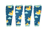 Petwarm Dog Recovery Leg Sleeves 4pcs Set Duck Print – Anti-Lick Post-Surgery Wraps for Dogs, Breathable Joint Support Sleeves for Medium & Large Breeds, Green, L