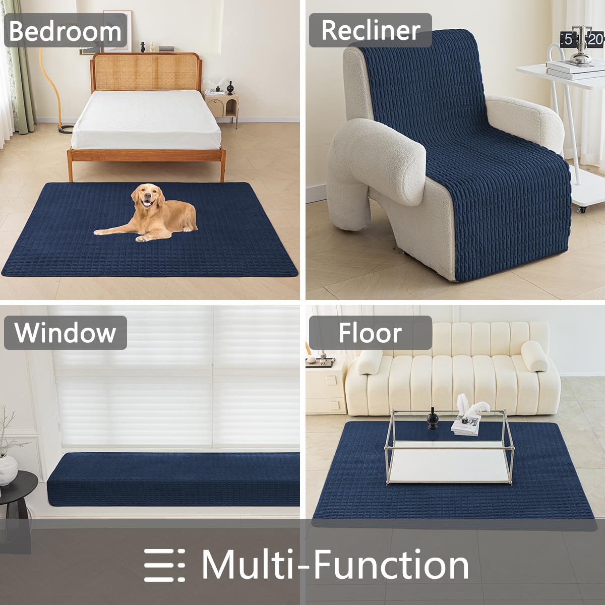 Muamar Dog Bed Cover Sofa Protector,Anti Slip Waterproof Sofa Covers for Living Room Couch Covers,Sofa Mat,Seat Cover,Dog Mat,Pet Pad for Furniture 1 Piece (30x70 inch, Dark Blue)