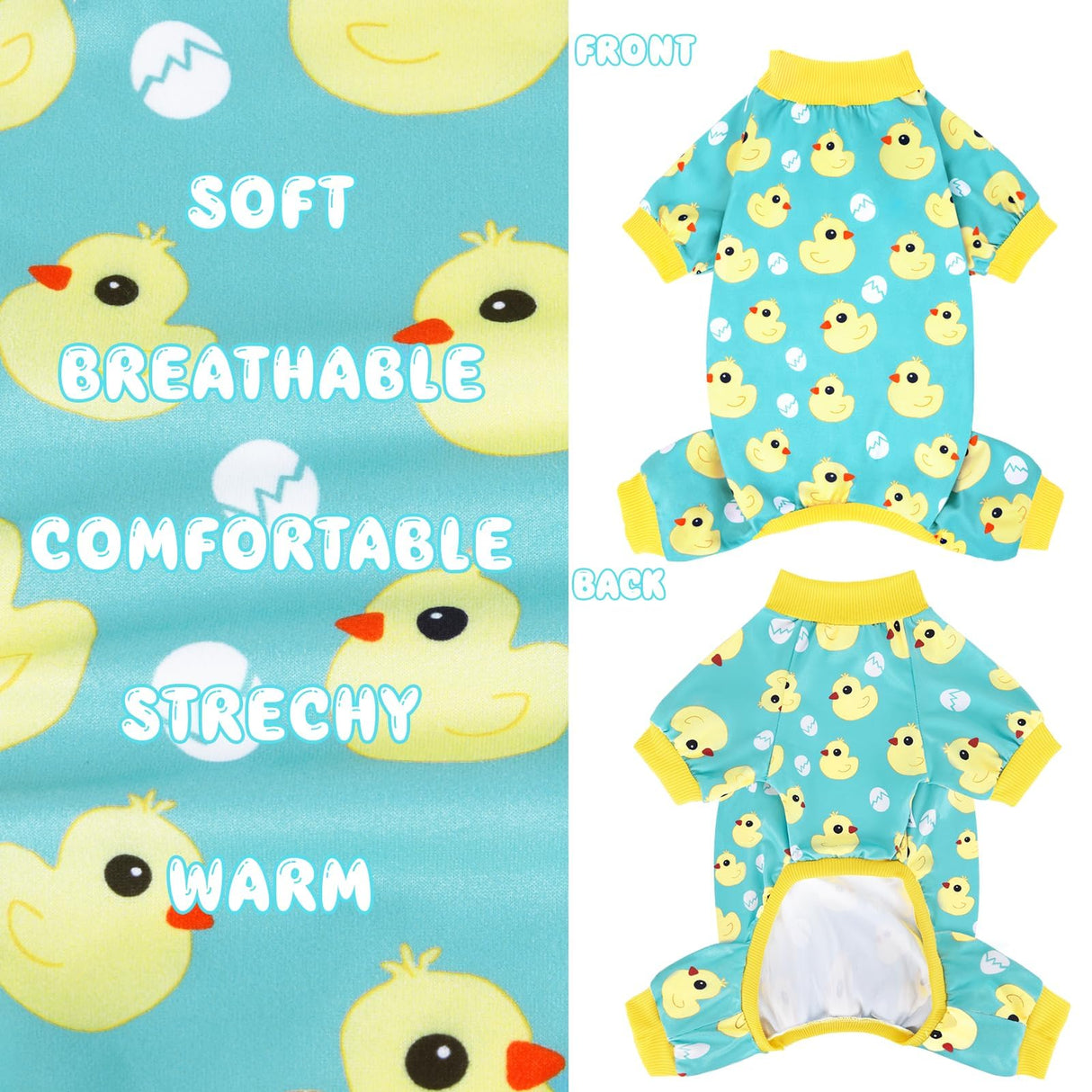 XPUDAC 4 Pieces Dog Pajamas for Small Dogs Pjs Clothes Puppy Onesies Outfits for Doggie Christmas Shirts Sleeper for Pet Cats Jammies-M