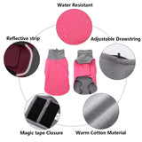 Brabtod Dog Winter Coat for Dachshund,Waterproof Miniature Dachshund Clothes Jacket,Small Dog Coat,Dachshund Jumper with Turtle Neck,Pet Outfit Ideal for Walking,Camping-Pink-S