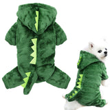 Idepet Dinosaur Dog Costume Clothes for Small Dogs Pet Halloween Costume Puppy Clothing Cats Outfits Funny Apperal(Green,XXL)