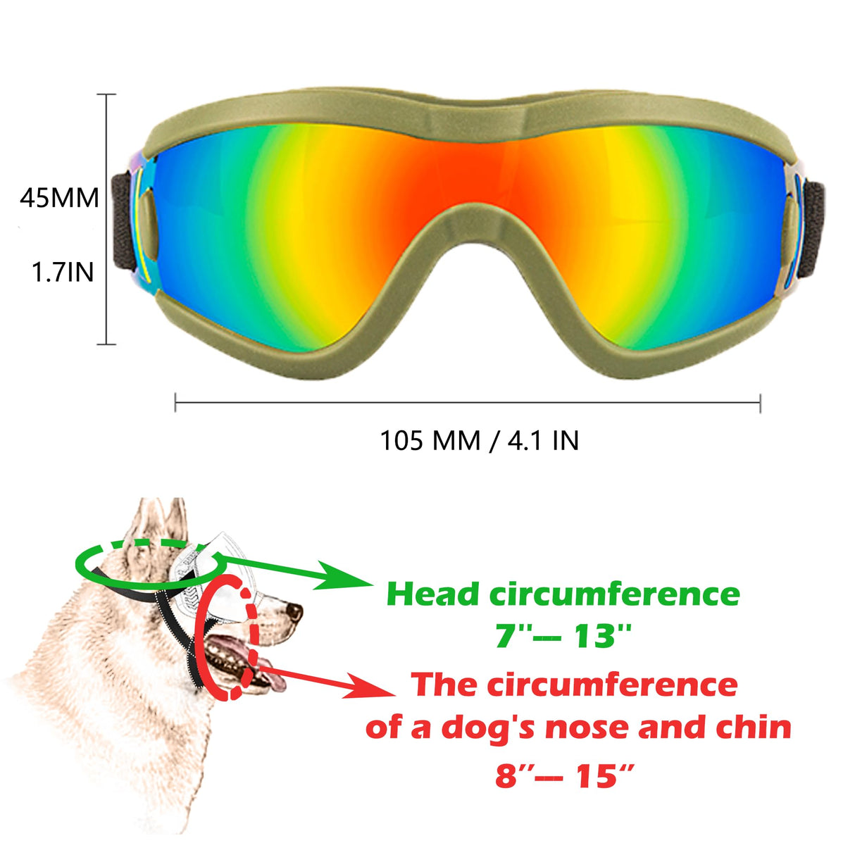 Small Dog Sunglasses with Adjustable Strap UV Protection, Winproof Puppy Sunglasses, Suitable for Dogs Eyes Protection，Soft Dog Goggles
