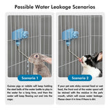 Vannon Top Fill Small Animal Water Dispenser for Cage, 23oz Auto Feeding Crate Water Bottle for Rabbit, Chinchilla, Ferret, Guinea Pig, Squirrel, Hedgehog, Pet Nozzle Diameter: 10mm, BPA Free, Blue