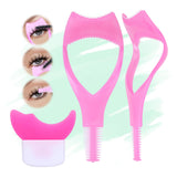 3 in 1 Mascara Shield 2Pcs Lash Tools Mascara Shield Applicator Guard Lash Buddy Silicone Eyeliner Stencils Beginners Friendly Makup Tool by (Plum)