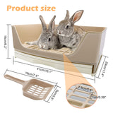 BWOGUE Large Rabbit Litter Box Toilet,Potty Trainer Corner Bedding with Drawer Larger Pet Pan for Adult Guinea Pigs, Rabbits, Hamster, Chinchilla, Ferret, Galesaur, Small Animals(White)