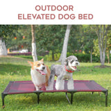SUDDUS Elevated Dog Bed Waterproof Outdoor, Portable Raised Dog Bed, Dog Bed Off the Floor, Dog Bed Easy Clean Indoor or Outdoor Use, Medium, Red