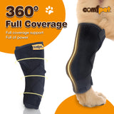 COMFPET Dog Hock Brace for Small Dogs (5-15 lbs), Adjustable Hind Leg Support Wrap for Chihuahua, Pomeranian, Yorkie, Arthritis, ACL Tears & Lameness Relief - Size S