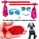 PET SHOW 100pcs Small Dog Bows Ties and Neckties Collar Bows Flowers Set 25 Paw Bone Patterns for Puppies Cat Dogs Grooming Accessories Birthday Party Costume for Groomer Pet Shop