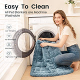 Disayu Couch Cover for Dogs Washable, Non Slip Couch Covers for 3 Cushion Sofa Pet Friendly, Fuzzy Pet Couch Cushion Covers for Dog,Thick,Soft for Sofa Protector (Blue Gray, 27.6" x 82.7"/70 x 210cm)