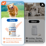 Dog Aspirin for Large Dogs, Low Gastrointestinal Irritation, Dog Joint Support and Inflammation Relief, 300mg, Arthritis Relief for Dogs, Pain Reliever Supplement, 90 Tablets