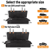 YJGF Dog Car Seat Cover for Back Seat Truck,Truck Back Seat Pet Cover for Dogs,Waterproof Scratchproof Rear Bench Seat Cover Protector (Black, XL)