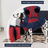 IECOii XXL Winter Coat for Large Dogs, Fleece Waterproof Jacket, Extra Large Zippered Puffer Vest for Male Female Dogs, XX-Large
