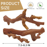 kathson 2PCS Wood Hamster Climbing Branches Decor, Natural Wooden Syrian Hamster Climb Chewing Toys, Rat Exercise Toys, Small Animal Habitat Decor Accessories for Dwarf Pets, Gerbils, Mice (7.8IN)