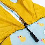 Lucy & Co. Lucky Ducky - Reversible Raincoat for Dogs & Pets - Dog Raincoat - Fashionable and Comfy Water Proof Adjustable Poncho for Canines - Medium - Yellow Blue Rubber Duck