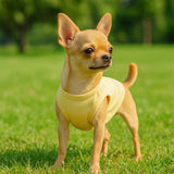 4Pcs Dog Shirt Dog Summer Clothes Sleeveless Doggy T-Shirt Colorful Puppy Tank Tops Breathable Vest Tshirts for Small Medium Dogs Cat Clothing (4pcs(Yellow+White+Blue+Pink), M(5.5-8.8lb))