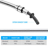 Blissland Shower Hose, 79 Inches Extra Long Stainless Steel Handheld Shower Head Hose with Brass Insert and Nut - Durable and Flexible(Chrome)