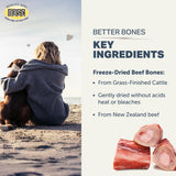 Four Leaf Rover Better Bones Bone Meal for Dogs - Dog Calcium Supplement for Healthy Joints, Teeth, & Bones - from 100% Grass-Fed New Zealand Beef Bone