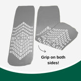 HCS Bariatric Hospital Socks with Grips for Women & Men (6 Pairs) - Non Slip Socks for Elderly/Non Skid Socks for Seniors - Fall Risk Patient Slippers (Gray, Bariatric)