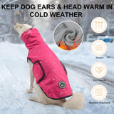 BEAUTYZOO Reversible Thunder Shirt for Dogs Anxiety- 2-in-1 Dog Anxiety Calming Vest with Hood,Turtleneck Thundershirt Jacket for Fireworks, Separation, Vet Visits- Pet Hoodie for Small to Large Dog