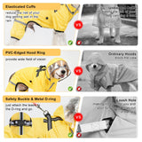 BEAUTYZOO Dog Raincoat for Small Medium Dogs Puppy,Waterproof Dog Rain Jacket with Harness Built-in & Detachable Hood, Zip Up Pet Rain Coat,Reflective Windproof Full Body Coverage Poncho for Rain Snow