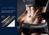 MoKo Sports Running Belt,Outdoor Dual Pouch Sweatproof Reflective Slim Waist Pack,Fitness Workout Belt Fanny Pack Compatible with iPhone 11/11 Pro Max/X/Xr/Xs Max/8/7, Galaxy Note 10/10 Plus, S20/S10