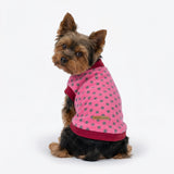 Fitwarm Fleece Polka Dot Dog Sweater, Thermal Dog Winter Clothes for Small Dogs Girl Boy, Doggy Pullover Jumper, Pet Outfit, Burgundy Red, Pink, Grey, XL