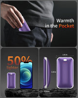 Hand Warmers Rechargeable, 2 Pack 4000mAh Electric Handwarmer, Portable Pocket Heater Handwarmers, Gifts for Men, Women, Christmas, Outdoor, Indoor, Golf, Camping, Hunting Accessories