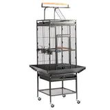 VINGLI Bird Cage with Rolling Stand for Parrots, Cockatiels, Budgies, Lovebirds, Small/Medium Birds (62“H with Play Top)