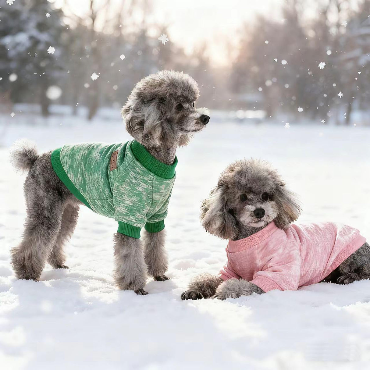 3 Pack Christmas Dog Sweaters for Small Dogs - Warm Fleece Unisex Puppy Sweater Outfit, Cute Cozy Thermal Winter Clothes for Small Breed Puppies & Cats