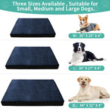 COSHNIBI Dog Bed Covers Replacement Washable,Waterproof Bed Covers Soft Plush Replacement with Zipper & Removable for Dog/Cat 44''Lx32''Wx4''H-Navy Blue