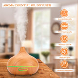Ultimate Aromatherapy Diffuser,Essential Oil Set,Essential Oil Diffuser,Ultrasonic Diffuser with 550ML Tank Ideal for Large Rooms, Waterless Auto Off,Adjustable Timer,7 LED Light Colors and Mist Mode
