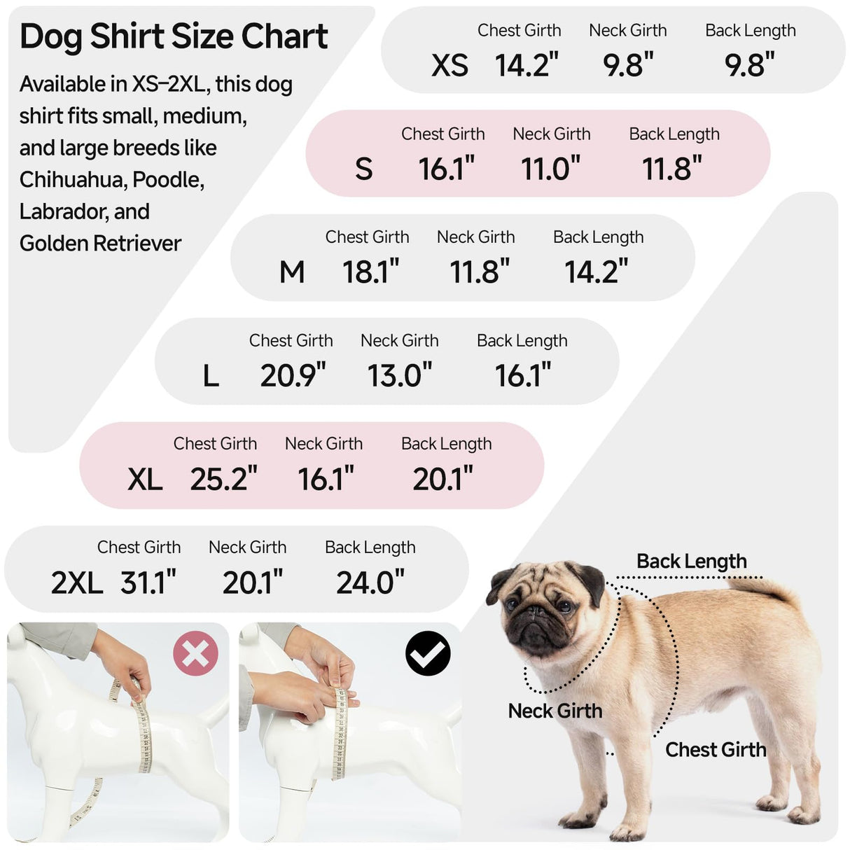 QBLEEV 2 Pack Dog Shirt, Soft Cotton Dog T Shirt for Small Medium Large Dogs, Sleeveless Stretchy Tee Vest for Summer, Breathable Lightweight Pet Tank Top Tshirts for Indoor Play, Outdoor Walks