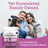 Dr. Joseph's VetPro Complete Dog Hip & Joint Supplement for Arthritis Pain Relief – High-Strength Glucosamine & Chondroitin Chews for Senior Dogs – Vet Formulated Daily Treats, Chicken Flavor, 120 Ct