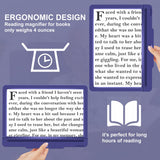5X Rechargeable Full-Page Magnifying Glass for Reading, 43 Ultra Bright LED Handheld Large Magnifier with Light for Reading Small Prints and Low Vision Person