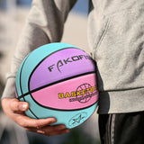 FAKOFIS Toddler Kids Basketball Size 3(22") Mini Basketball for Boys Girls Age 1 2 3 4 5 6,PU Rubber Indoor Outdoor Basket Balls for Training Shoot and Dribble