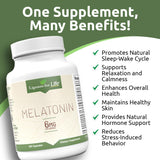 Lignans for Life Melatonin for Dogs & People, 6mg - 120 Capsules - Capsules - Pet Treats - Vitamins for Overall Health